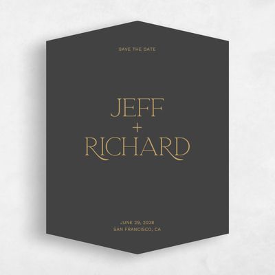 Black Diamond Wedding Save the Date - Hazeldale Classic