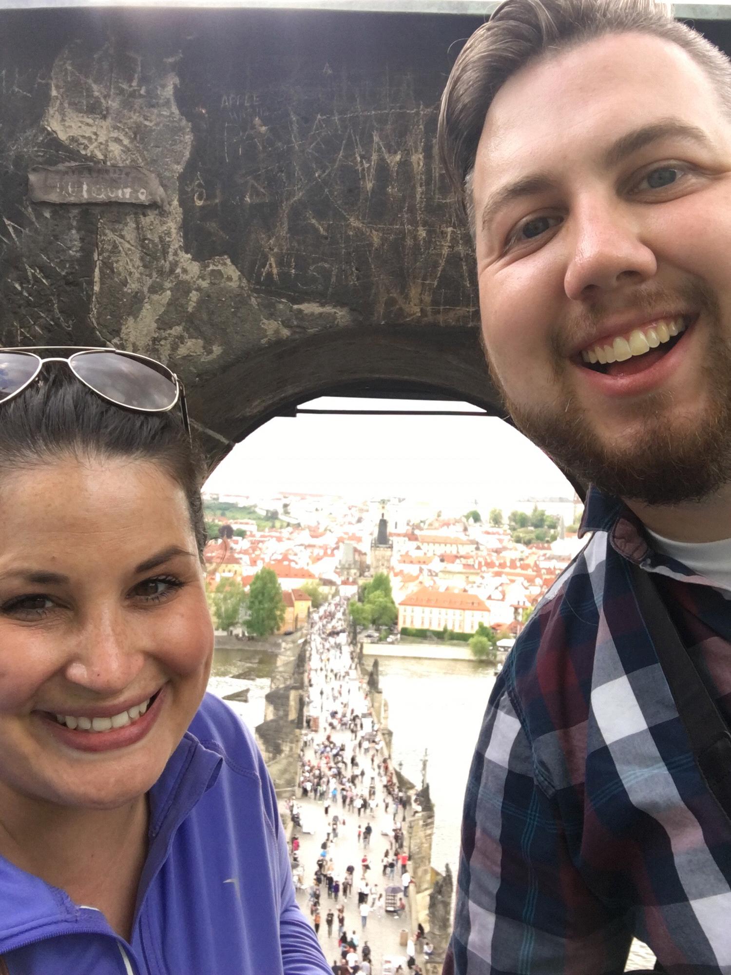 Overlooking Charles Bridge in Prague