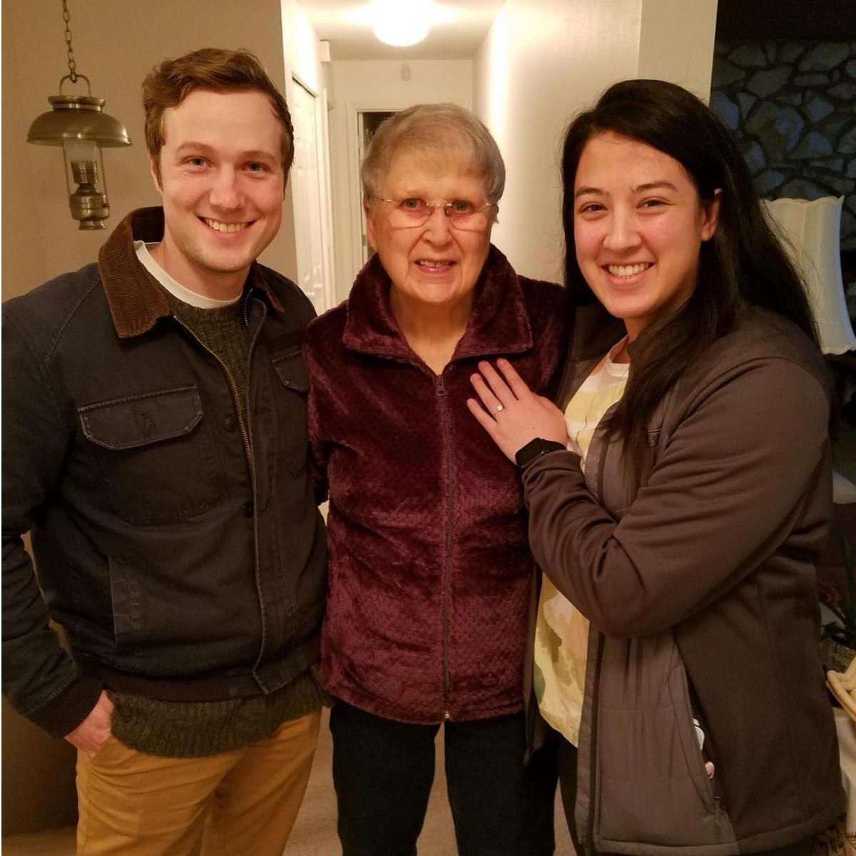 Telling grandma about our engagement!