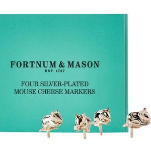 Fortnum & Mason Silver-Plated Mice Cheese Markers, Set of 4