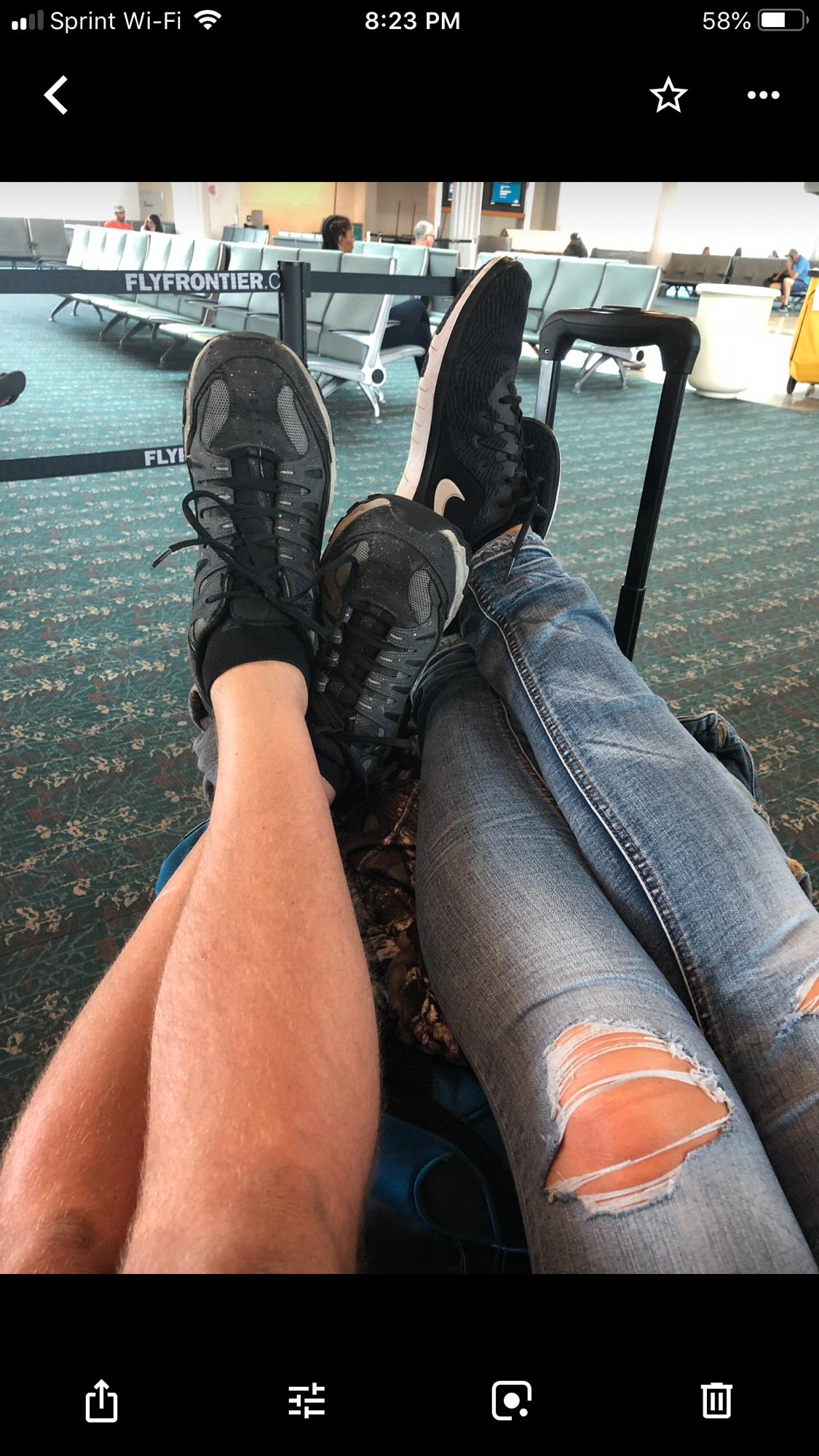 our first flight to San Antonio, Texas