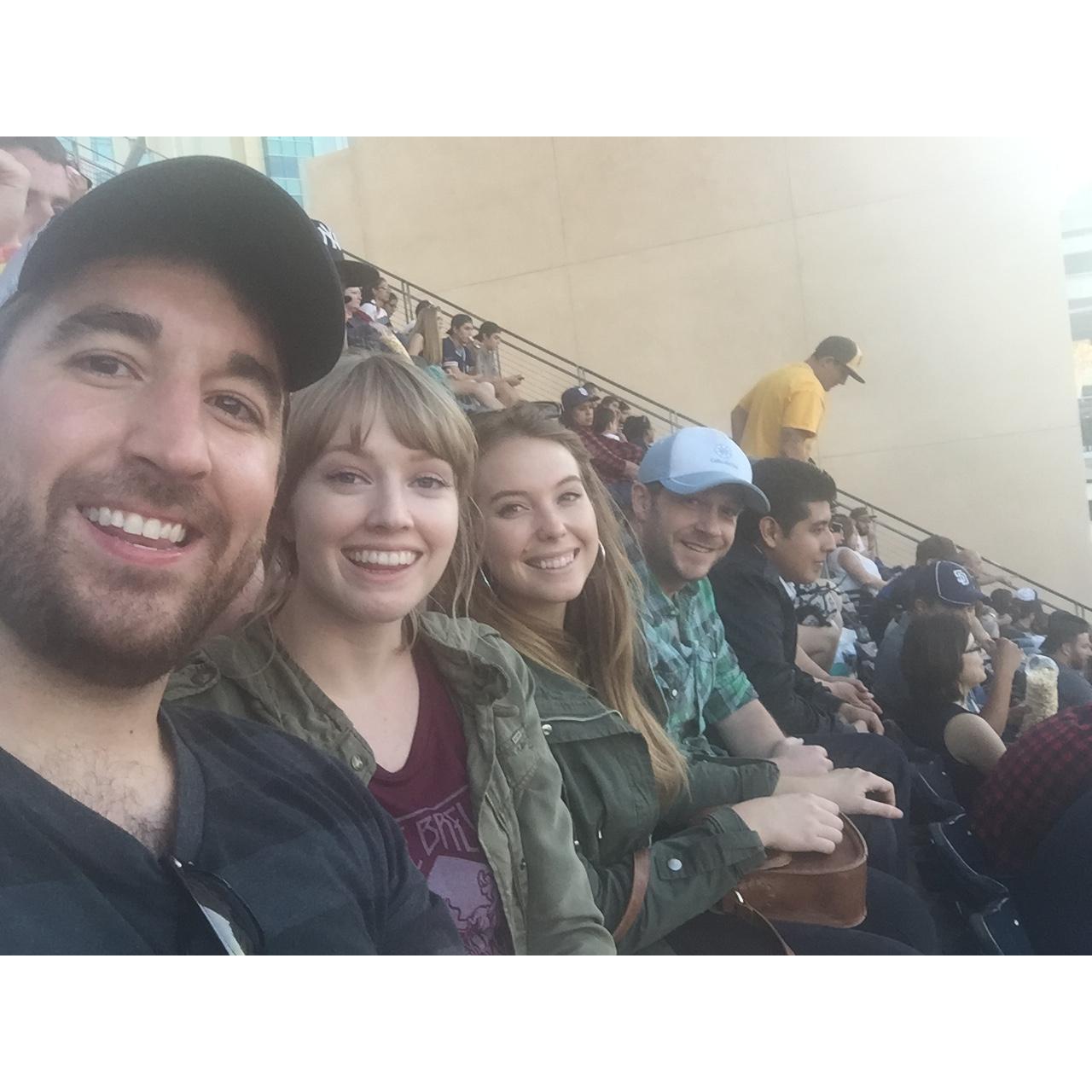 Visiting Taylor and Jason in San Diego and taking in a Padres home game.