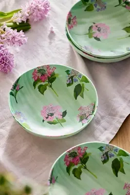 Floral Melamine Bowls, Set of 4