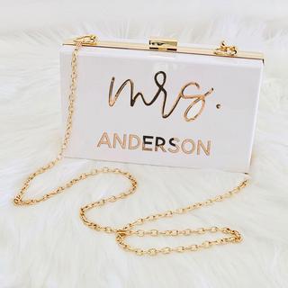 Personalized Mrs. Acrylic Purse