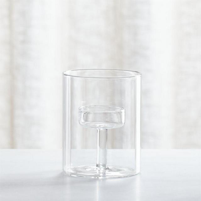 Elsa Small Glass Tea Light Candle Holder