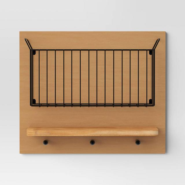 17"x14" Wall Organizer Brown/Black - Threshold™
