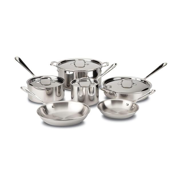 All-Clad D3 Stainless Cookware Set, 10-Piece
