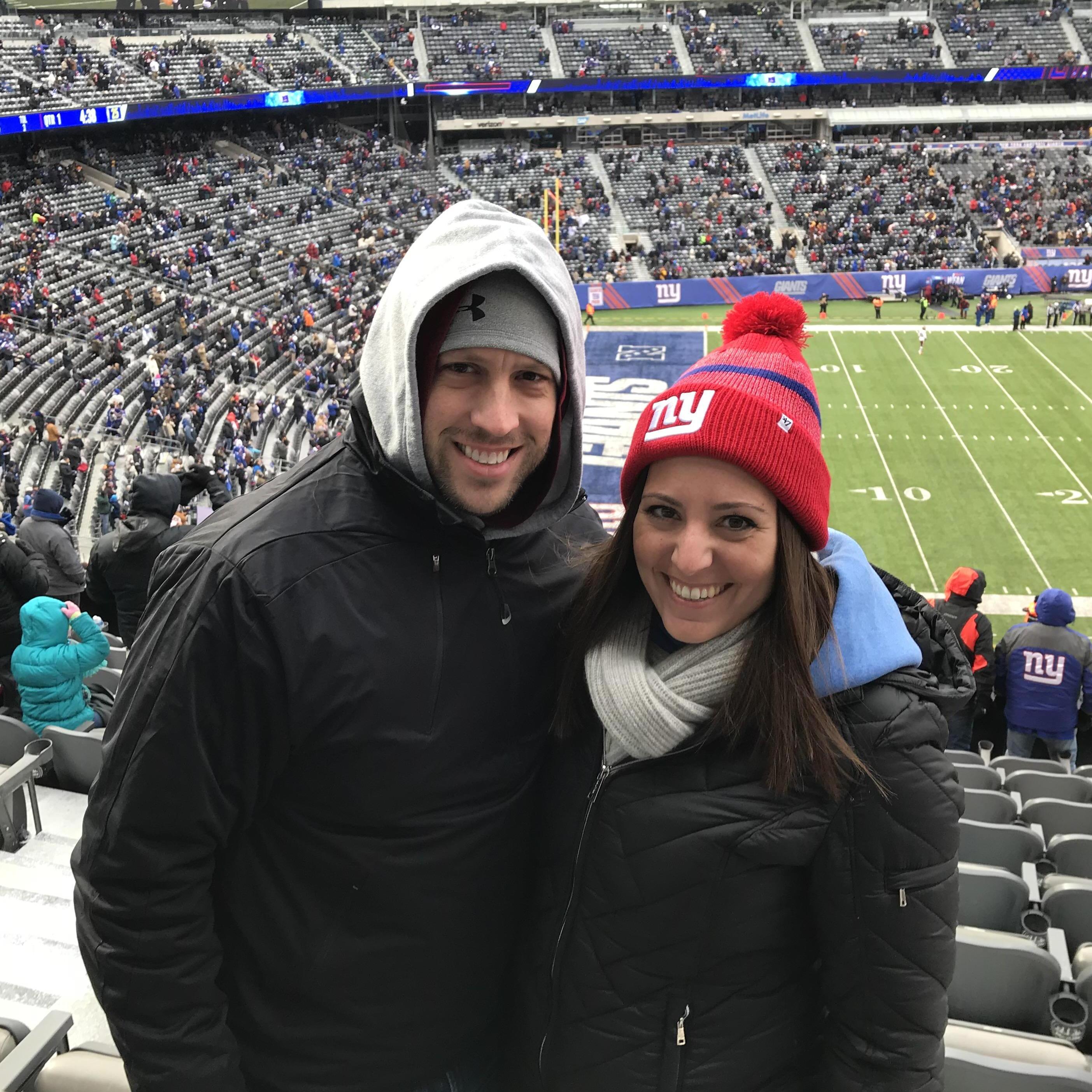 Redskins vs. Giants Game on NYE 2017 - the temperature was a high of 16 degrees!