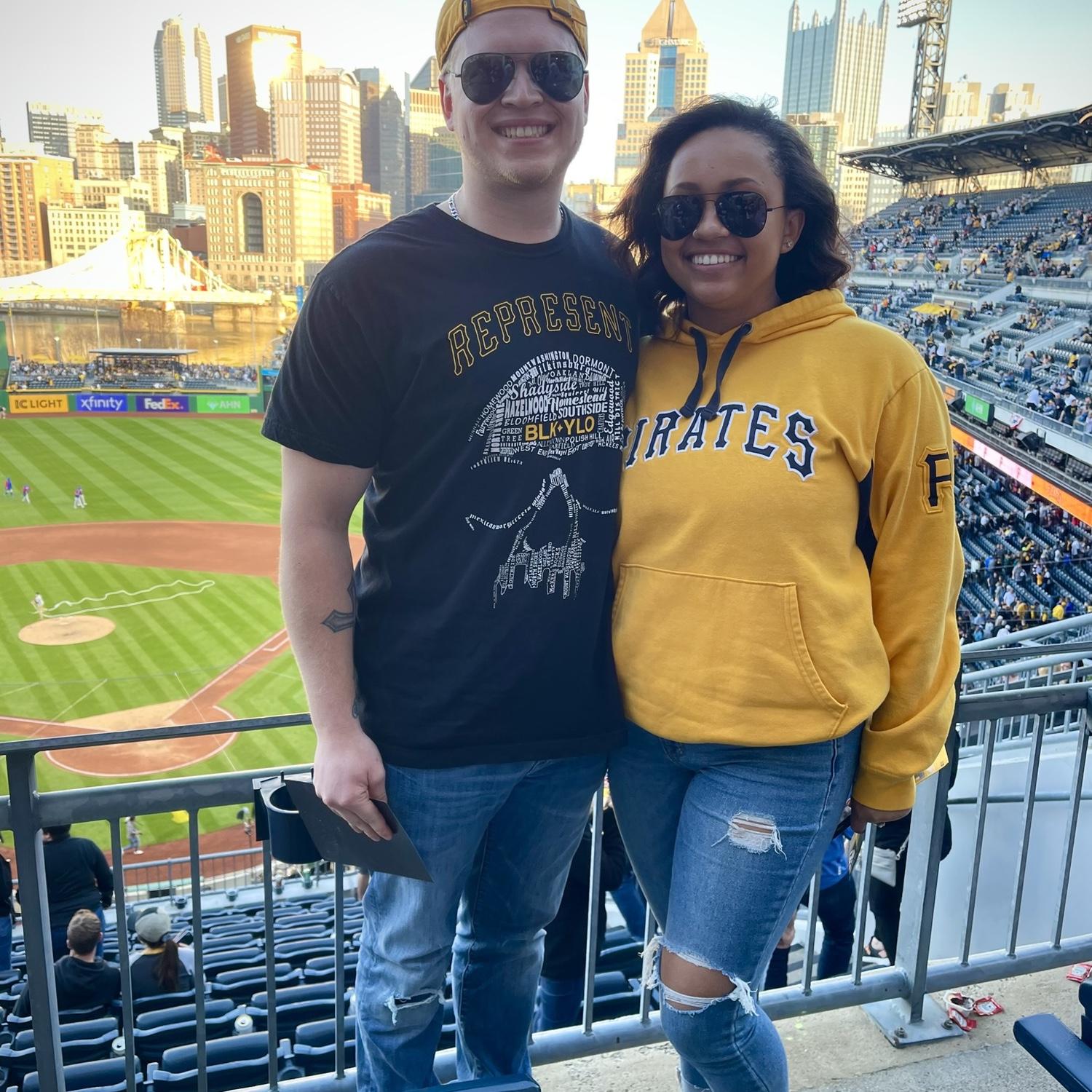 Our first date! 4:12 Pirate Game on 4/12