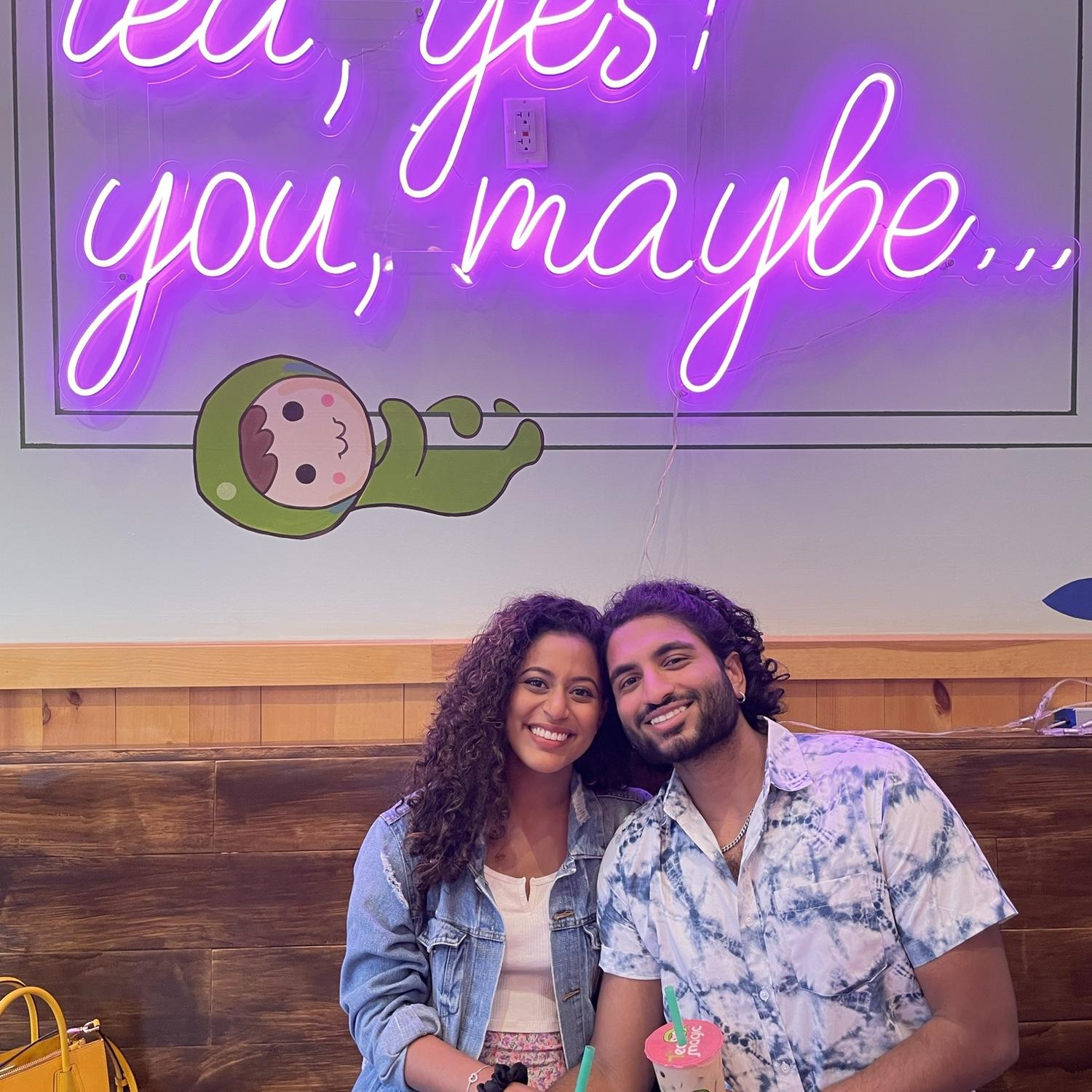 Our first good photo together- thanks Shelmy ;)