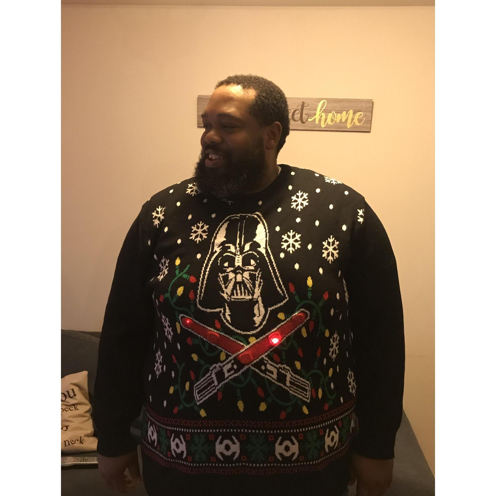 When I found him an Ugly Christmas sweater 2018