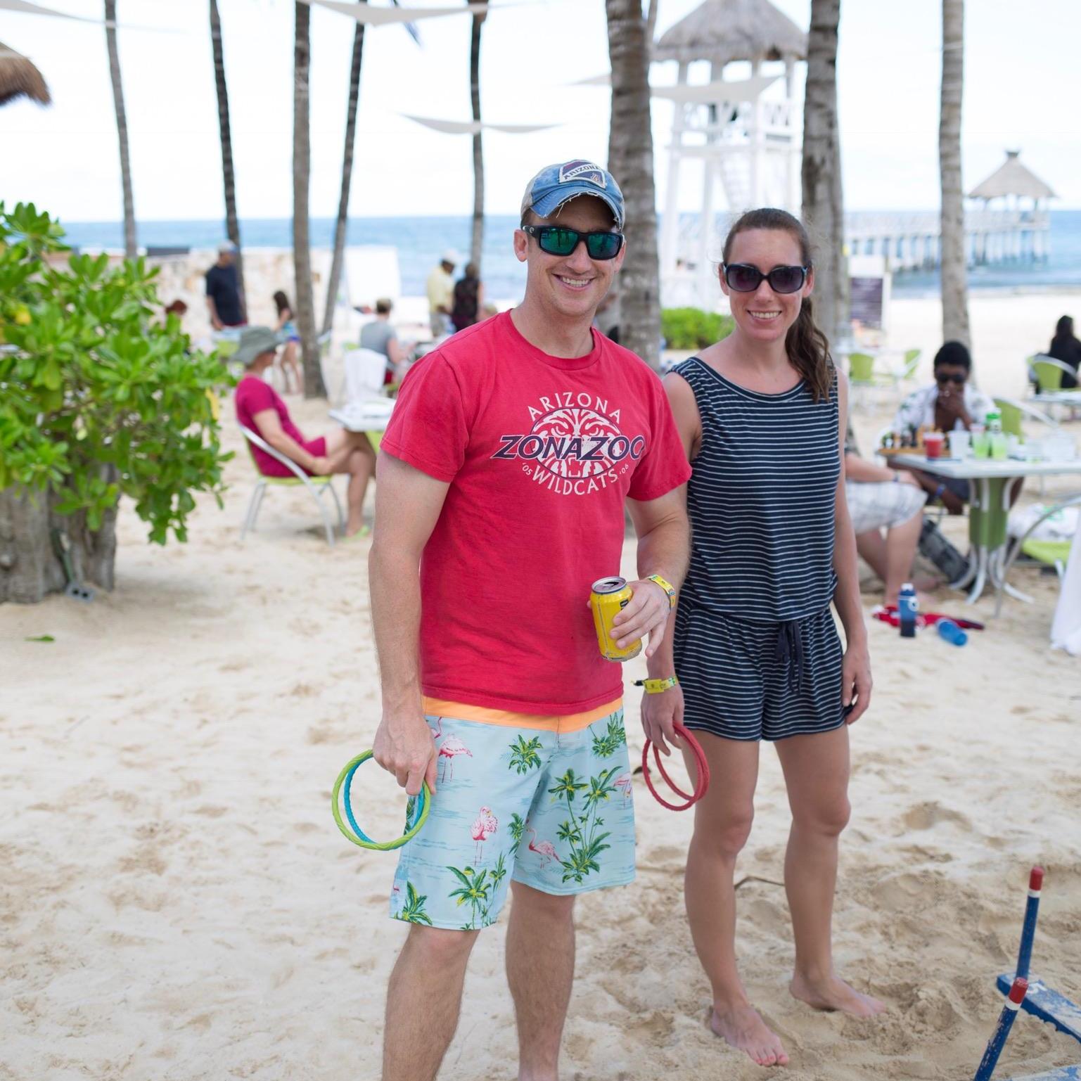 Learning how to lose to my future wife in ring toss by continuing to drink!!