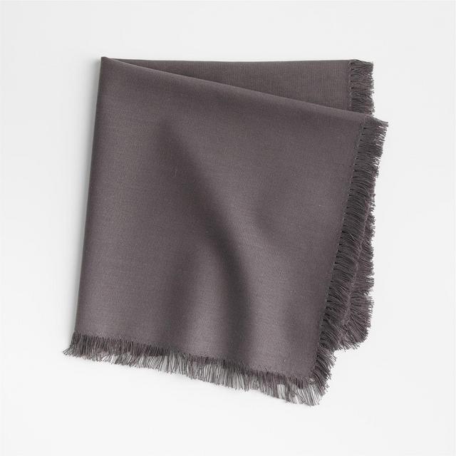 Craft Grey Cotton Fringe Napkin