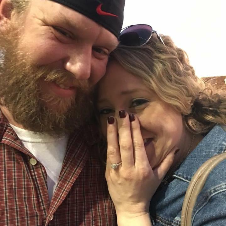 Right after Aaron proposed...I love this picture so much.