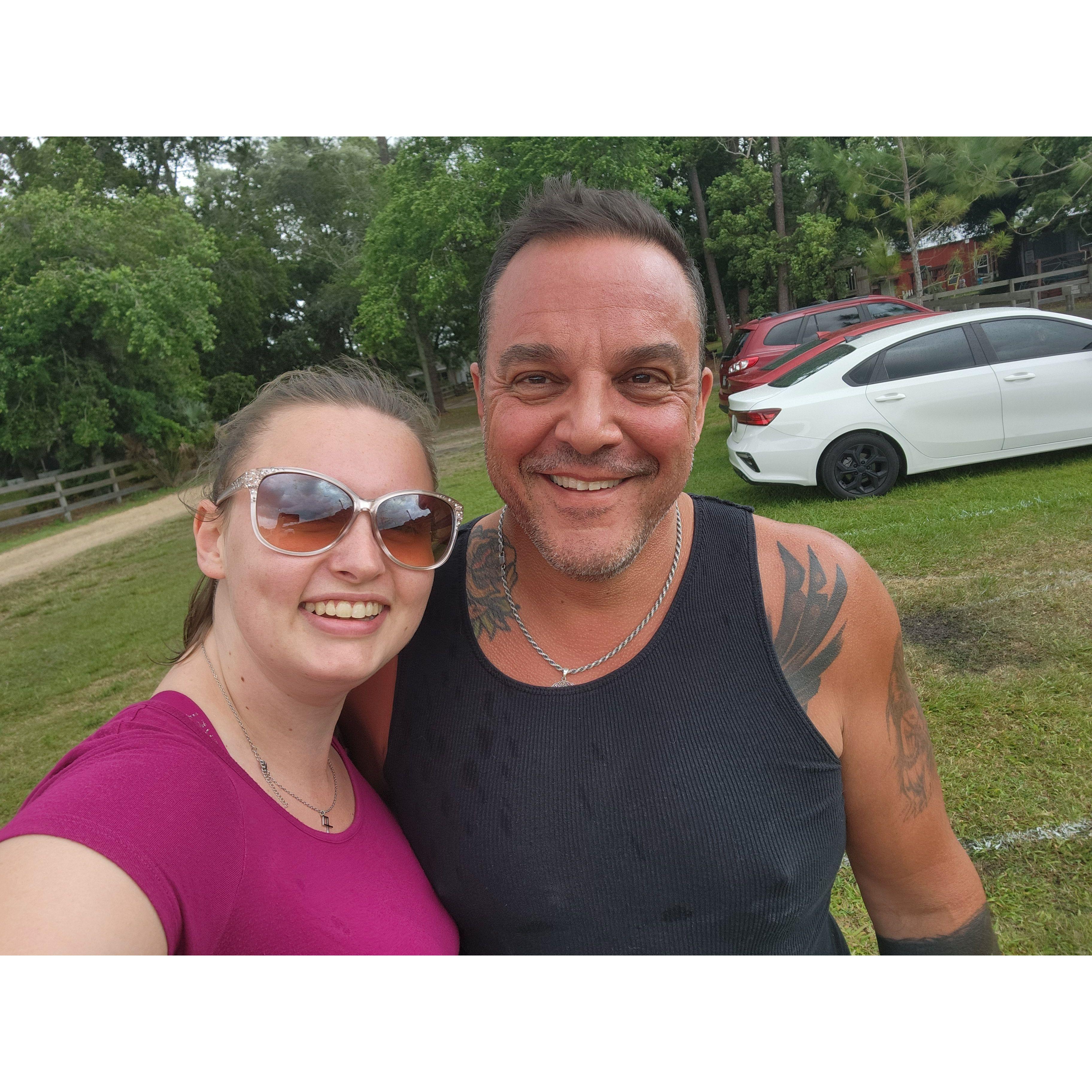 We very much enjoyed blueberry picking together in April.