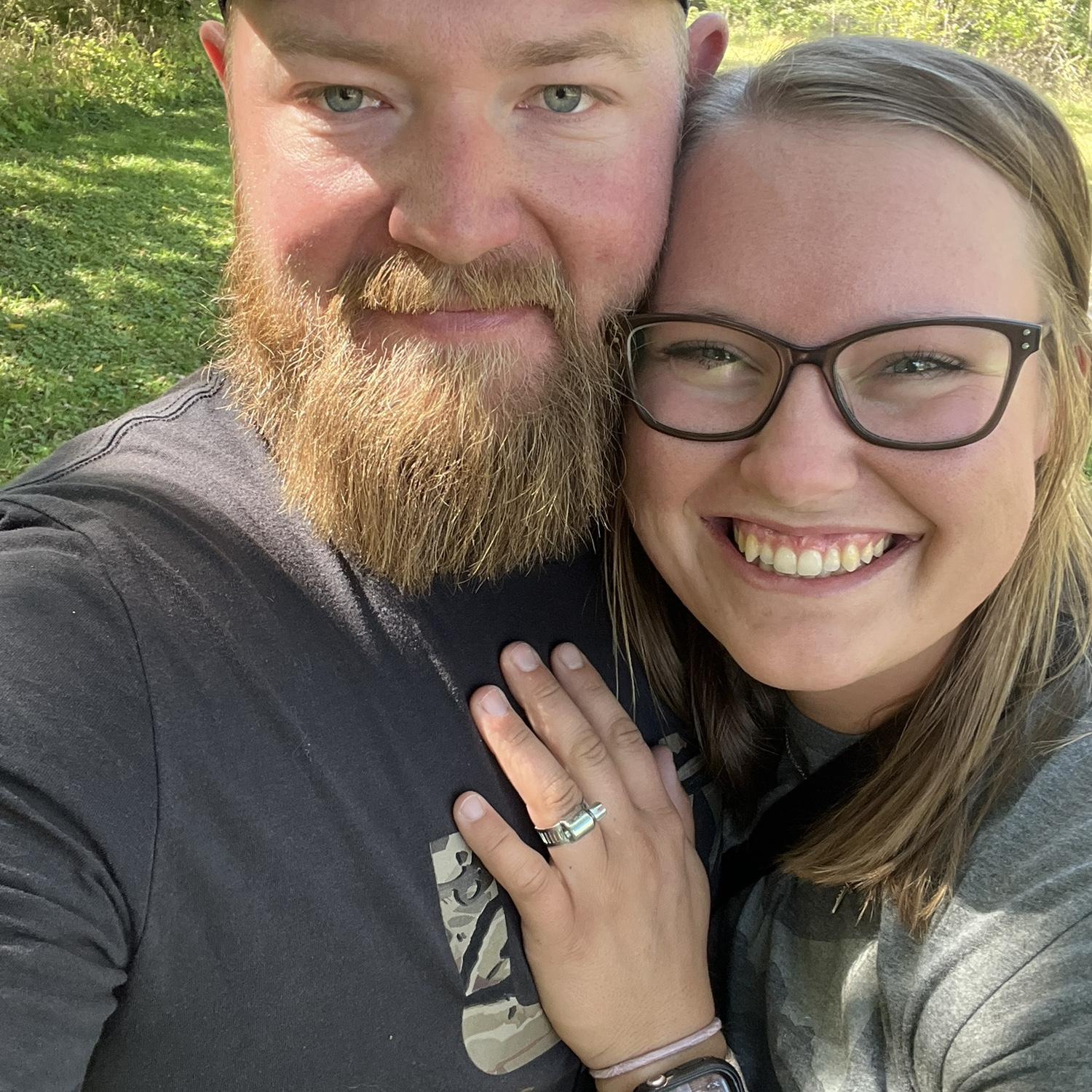 Katie was hoping Caleb would propose with a hose clamp and he did!
