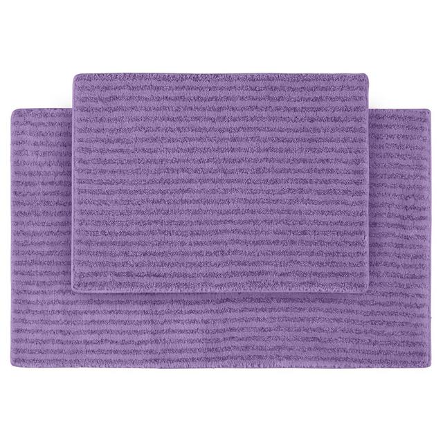 2pc Sheridan Plush Washable Nylon Bath Rug Set Purple - Garland