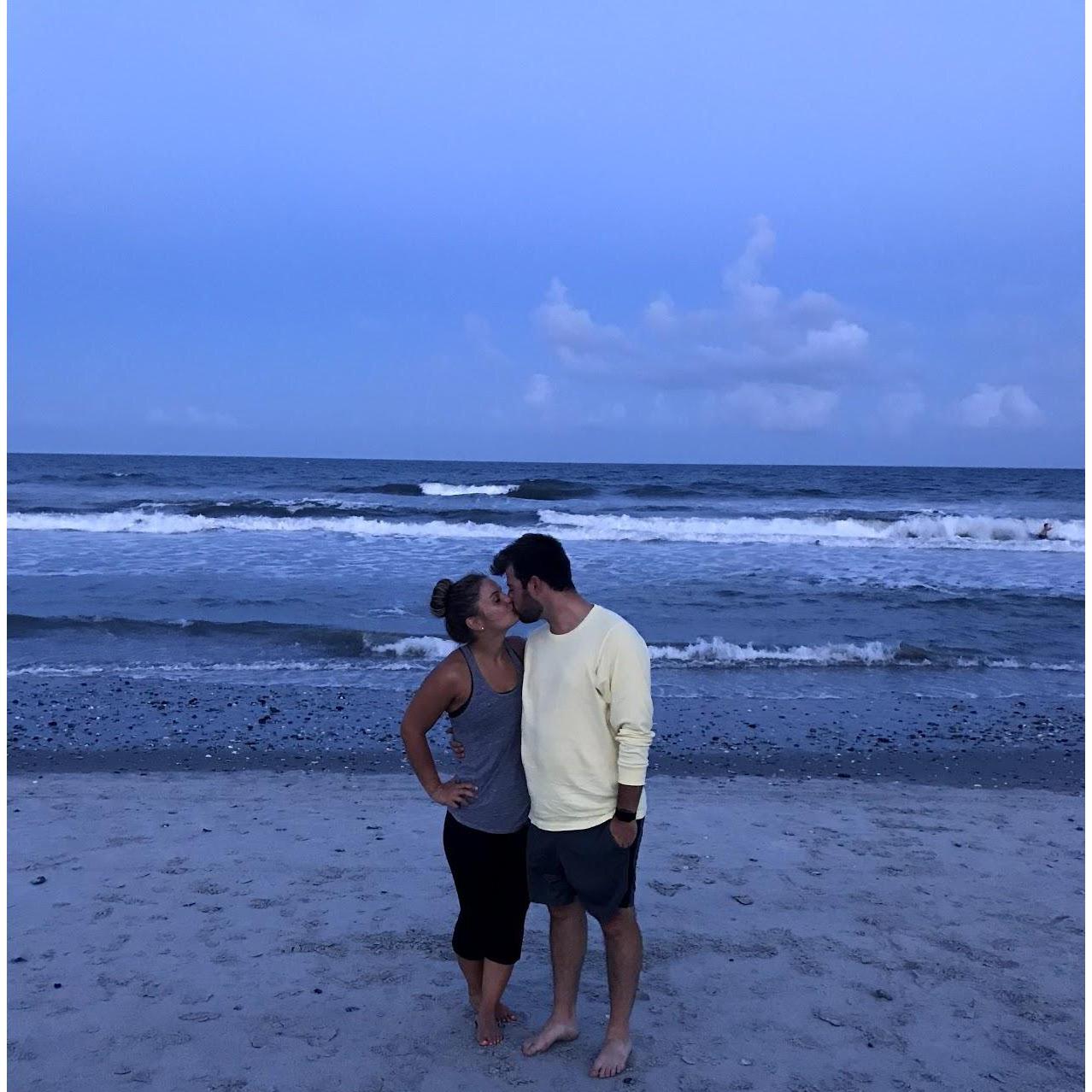 Our first trip to the beach together with our friends, Blair and Kyle.