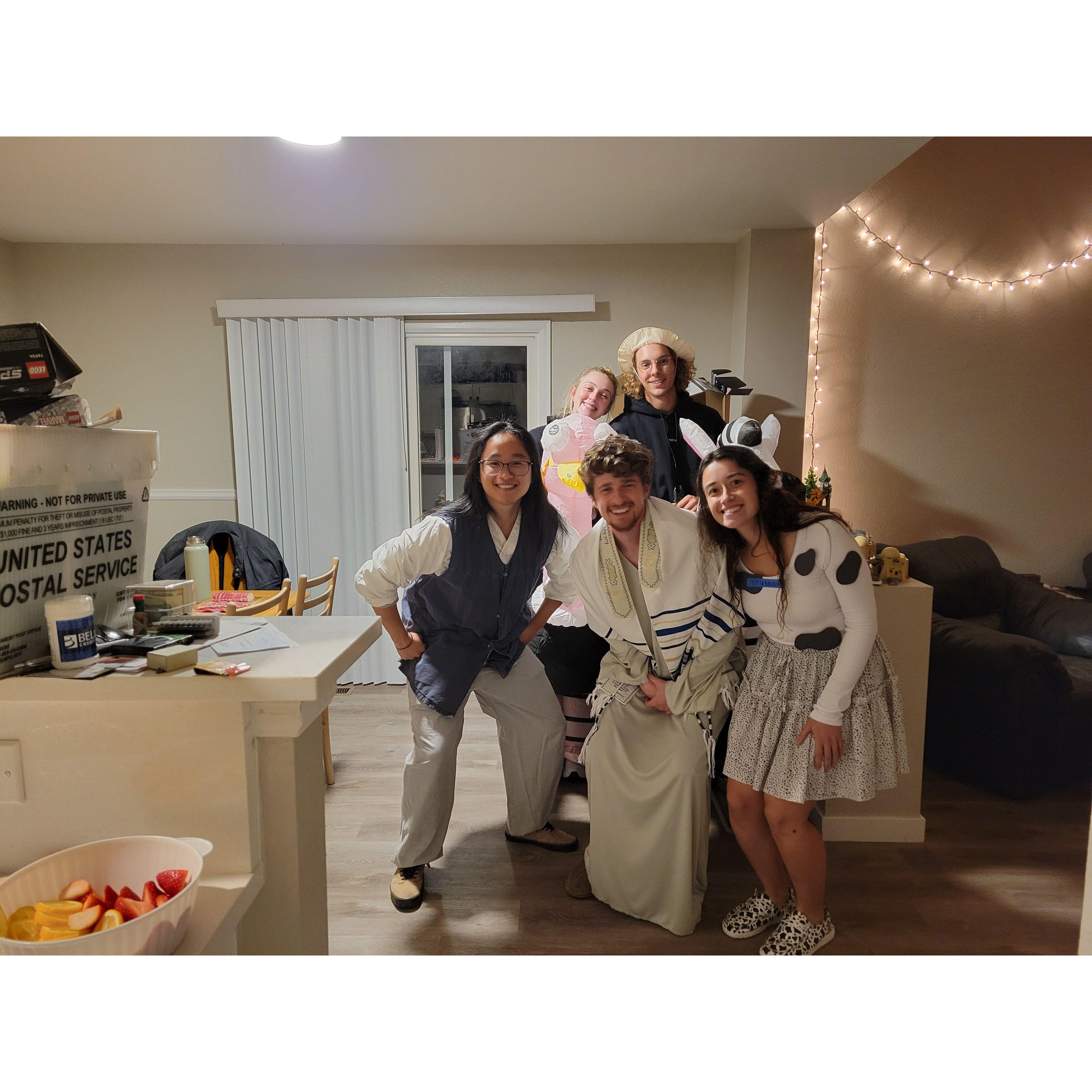 Halloween with the friends. "Bible Characters!"