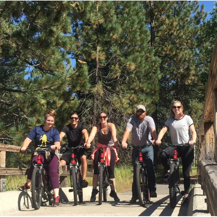 Biking in Tahoe with friends