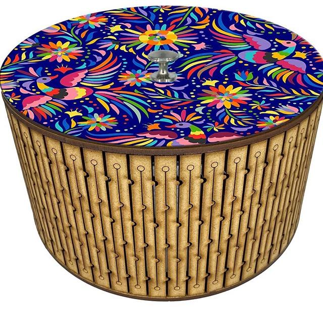 Free Express Shipping Genuine Mexican HANDMADE TORTILLA WARMER perfect for pancakes, bread or Taco Tuesday. Resin covered with thermal raffia container MADE IN MEXICO | Line: Blue Tenangos