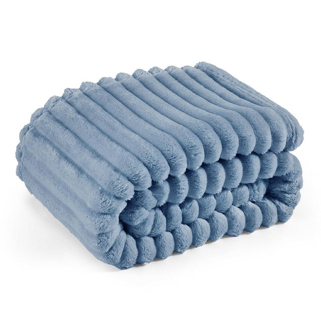 Bedsure GentleSoft Blue Twin XL Blanket for Bed - Cozy Soft Blankets for Women, Cute Small Fleece Throws for Girls, Birthday Gifts for Women Decor Gifts, Ashley Blue, 66x90 Inches