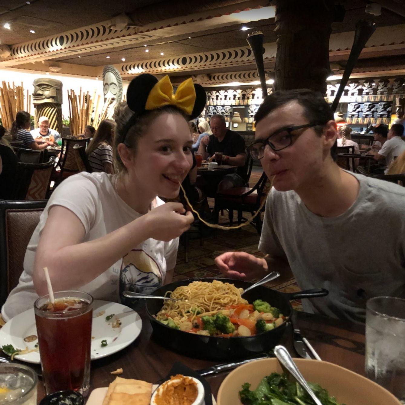Our favorite noodles ever, at Ohana in Disney