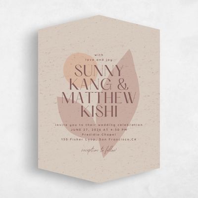 Brown Diamond Wedding Invitation - Rafina Portrait