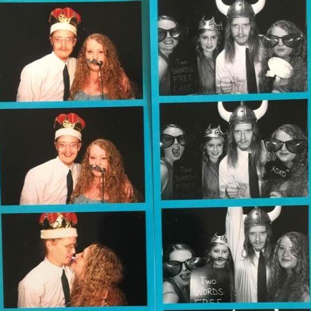 Being goofy at Beth and Joe Wagener's wedding.