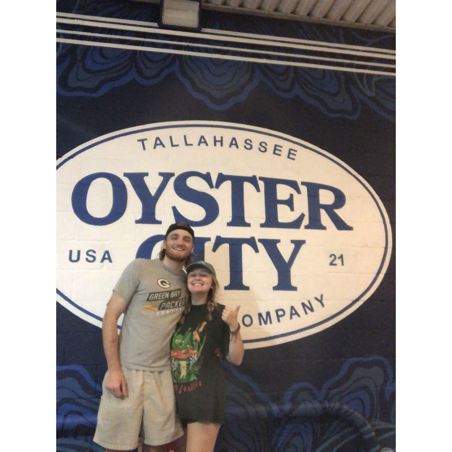 Nick and Kaylie when they'd walk to Oyster City in college, before Kaylie worked there