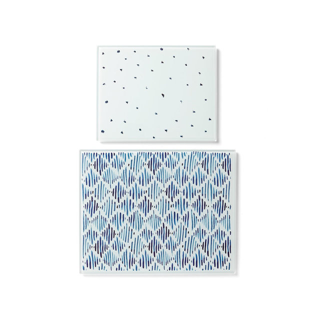 Lenox Blue Bay 2 Pc. Glass Cutting Board Set