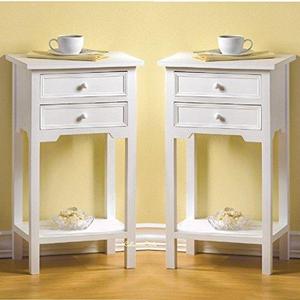 SET OF 2 MULTI-PURPOSE TABLES (White)