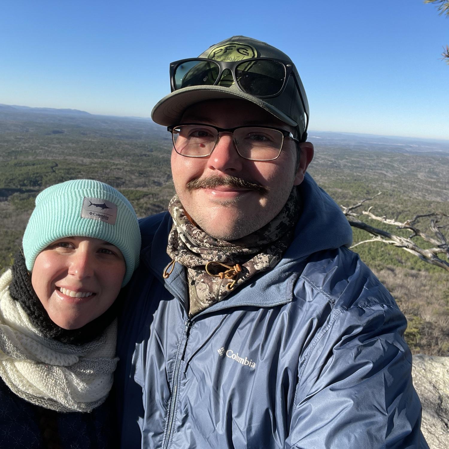 The very COLD day we got engaged at Mount Cheaha!