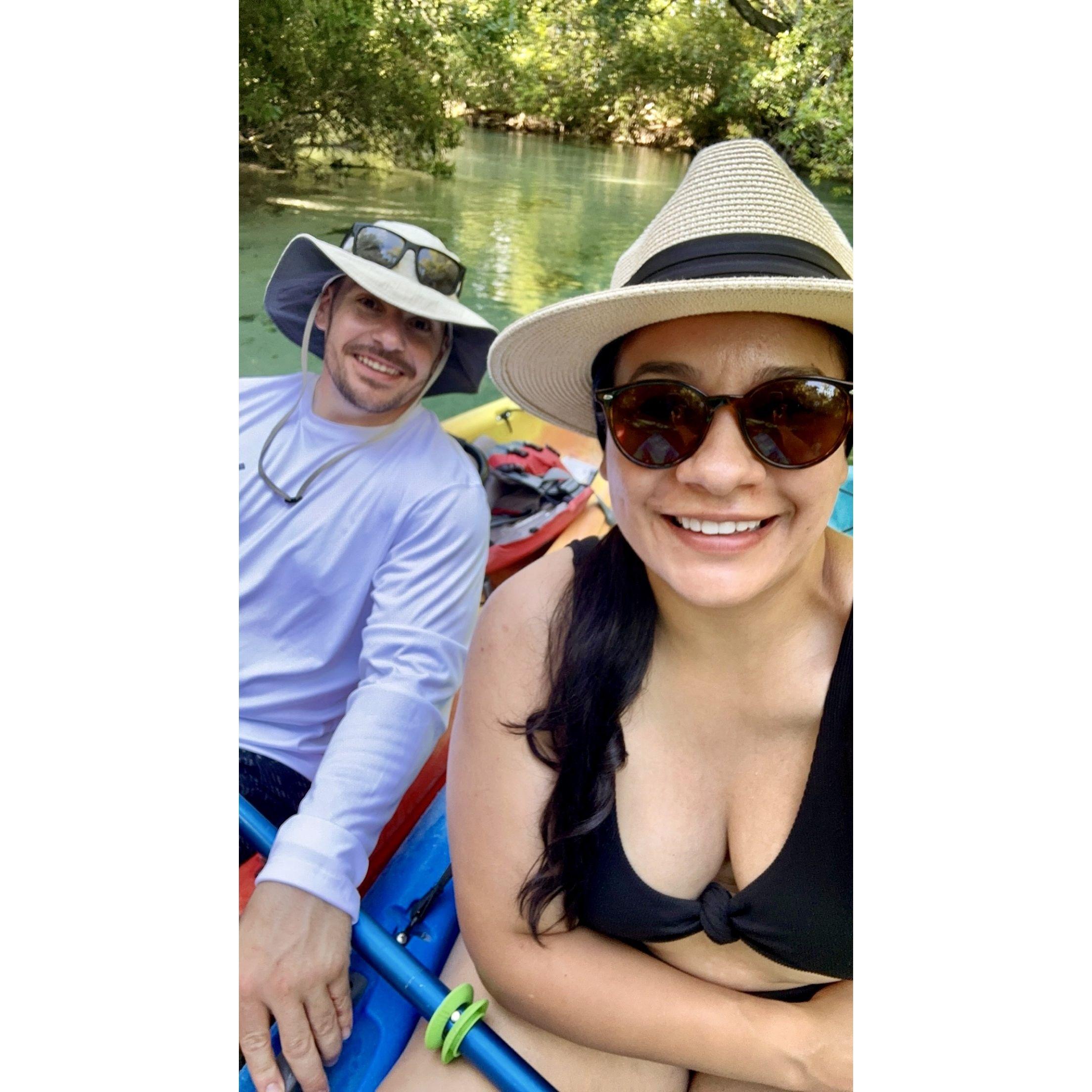 2024 Kayaking in Weeki Wachee State Park.