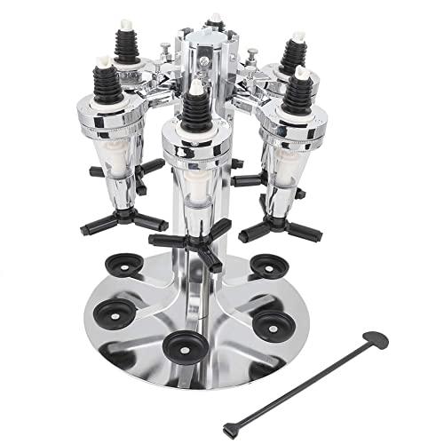 Liquor Dispenser, 6 Bottle Revolving Alcohol Rotating Drinks Dispenser for Wine Racks Cocktail Dispenser Wine Holder Bar Party Drinking