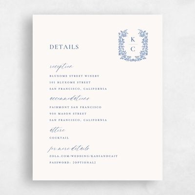 Denim Blue Wedding Enclosure - Mirra