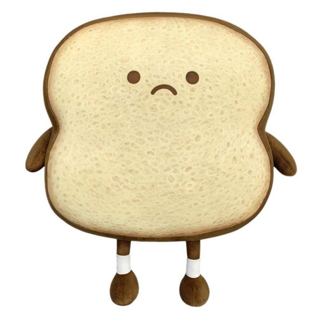DENTRUN Toast Sliced Bread Pillow,Bread Shape Plush Pillow,Facial Expression Soft Toast Bread Food Sofa Cushion Stuffed Doll Toy for Kids Adults Gift Home Bed Room Decor (Sunday/Monday S-XL)