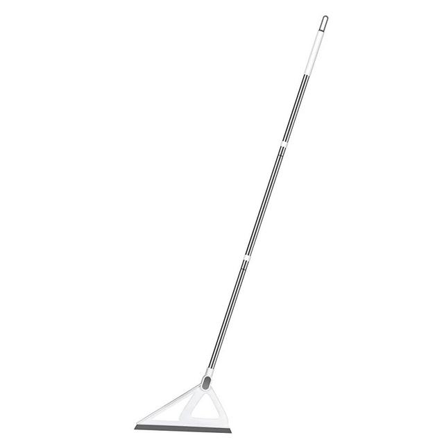 Rubber Squeegee Broom for Floor - RONSUNG Multifunction Scraping Silicone Broom Sweeper, Squeeze Broom Sweeping Water, Fine Dust Remover, Cleaning Pet Hair, Rugs, Glass Windows
