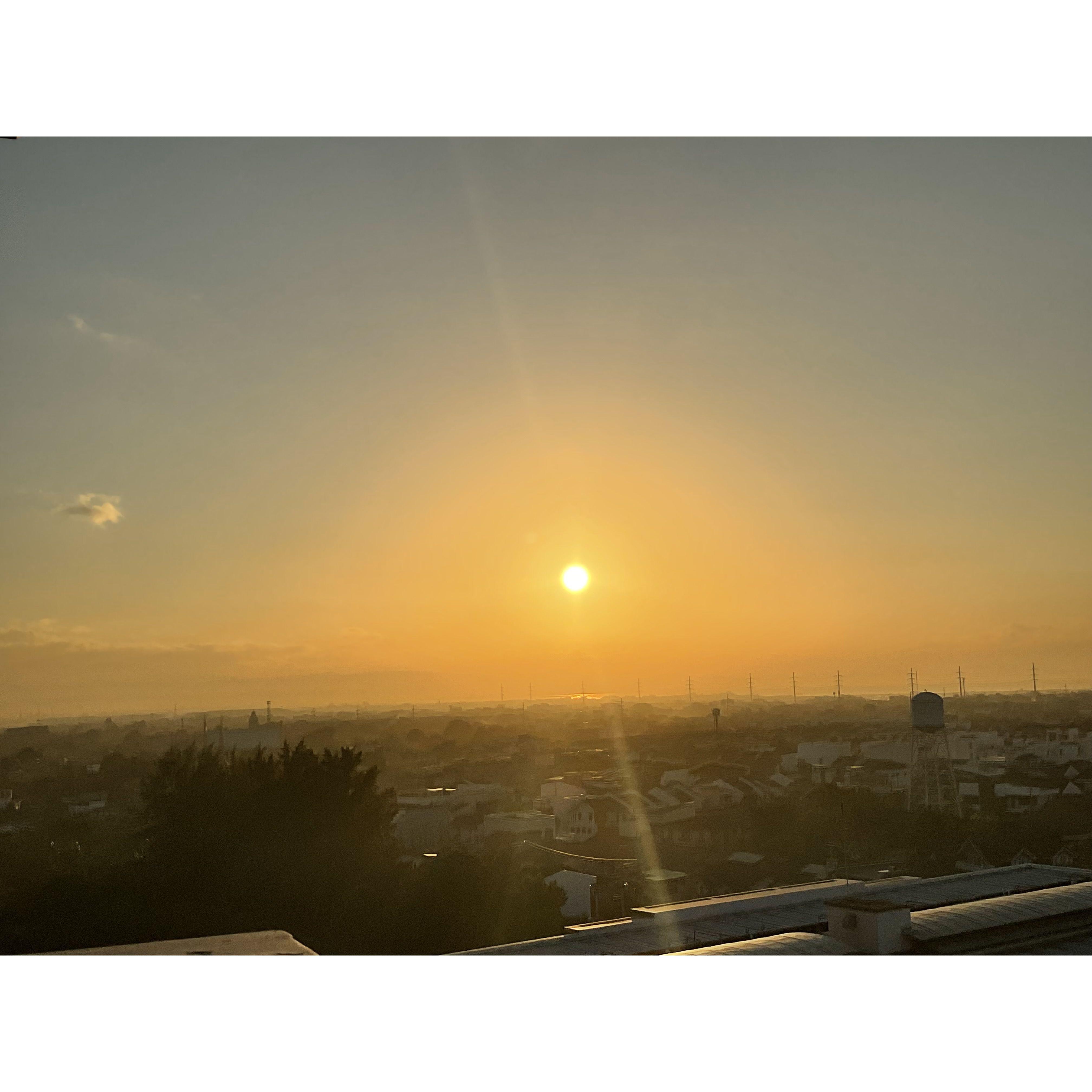 he told me to look at the sunset at our balcony, turning around, he was holding a ring…