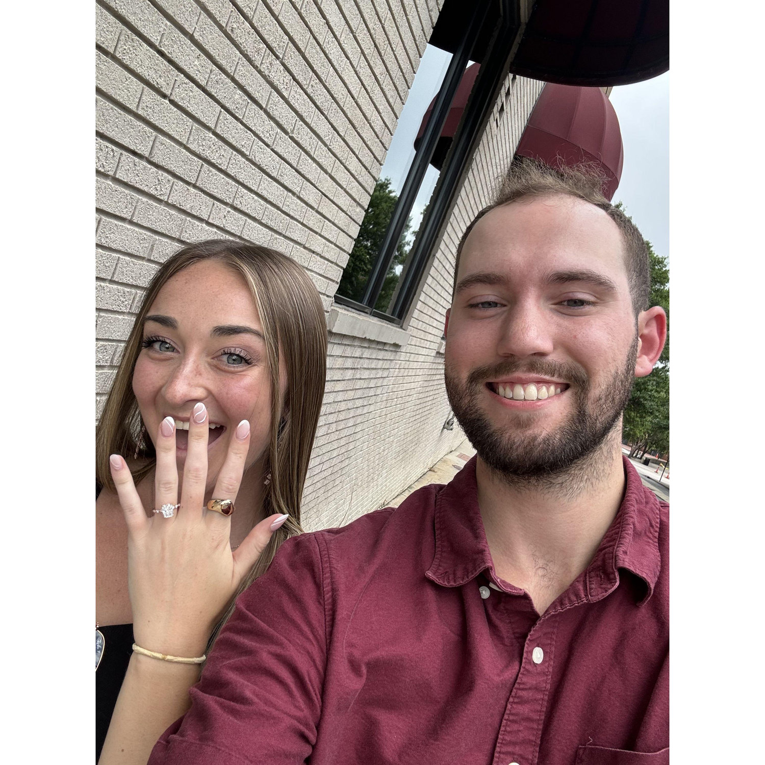 Celebrating shortly after we got engaged!