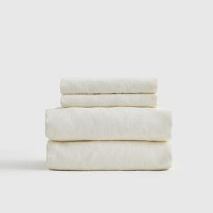 Organic Brushed Cotton Sheet Set in Ivory