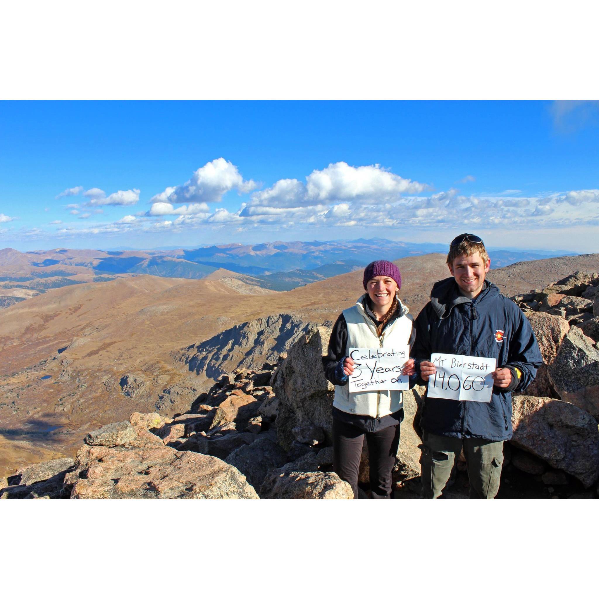 Mount Bierstadt, CO. Elevation: 14,060 Ft.
