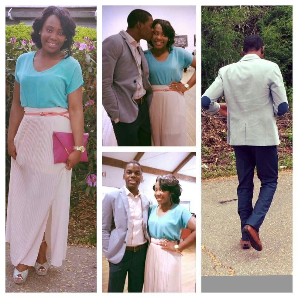 Celebrating our friend's wedding in 2014.