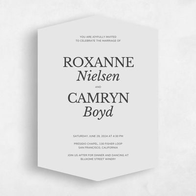 Grey Diamond Wedding Invitation - Jaramillo Classic