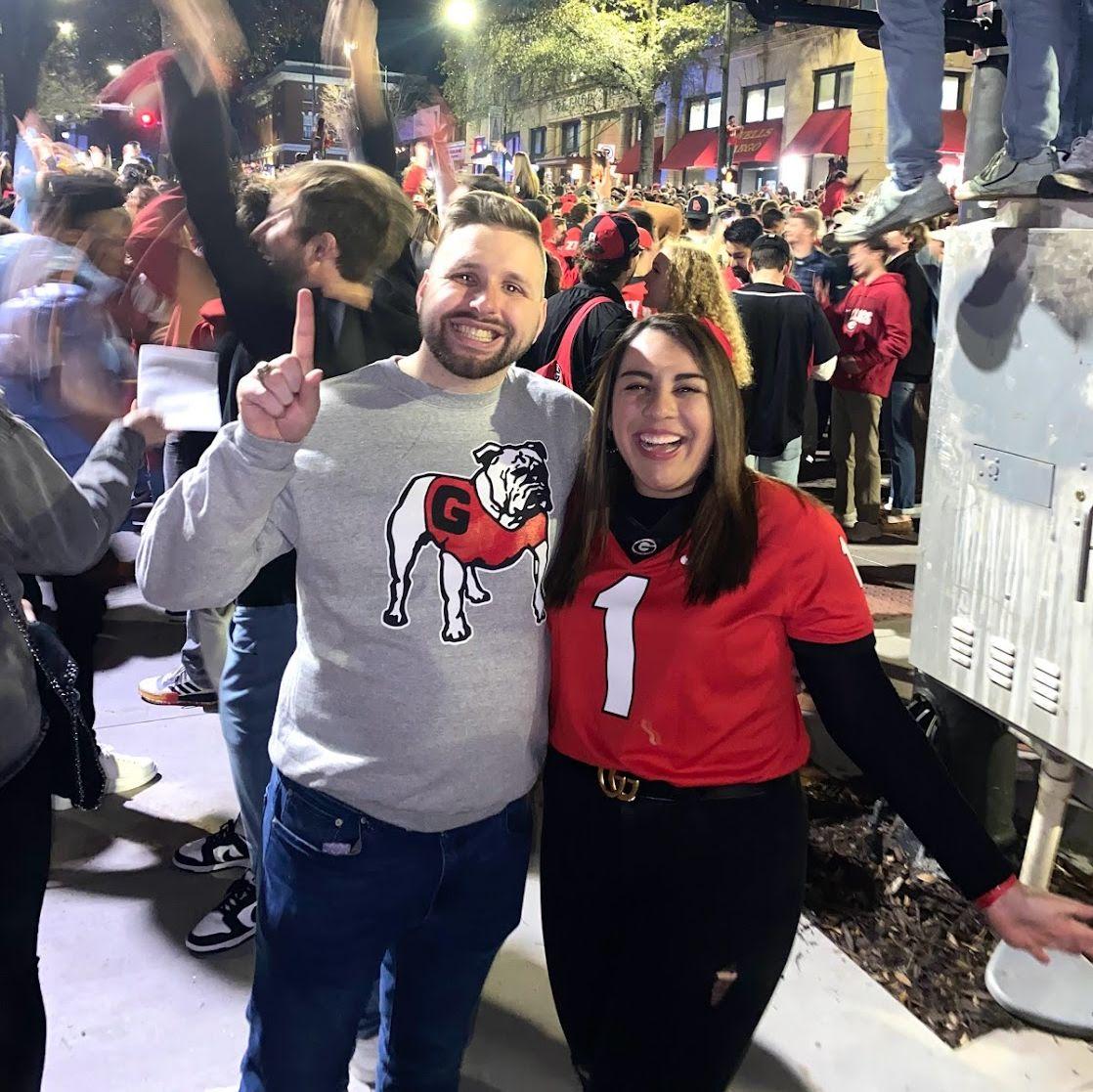 Celebrating UGA victory, together.