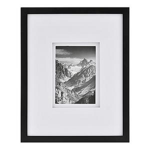 Real Simple® Black Wood Wall Frame with White Double Mat for 5-Inch x 7-Inch Photo
