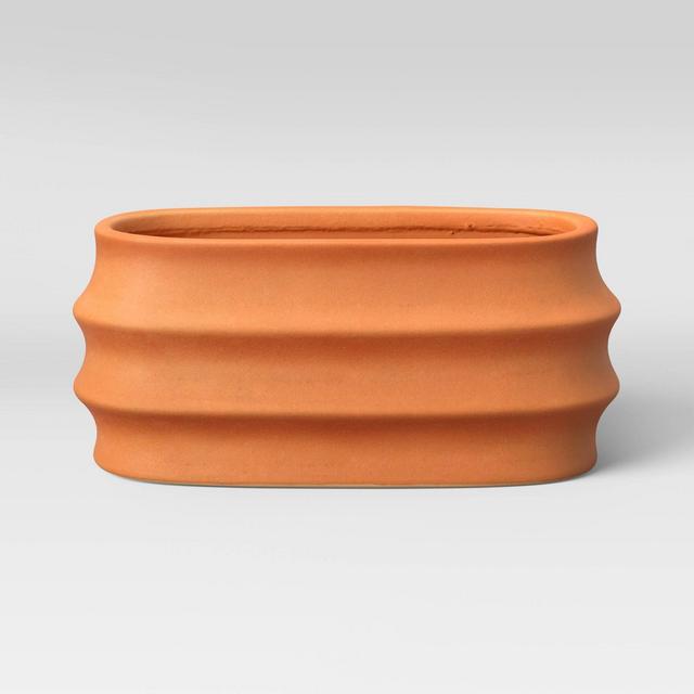 5" Outdoor Sand Glazed Stoneware Planter Terracotta - Project 62™