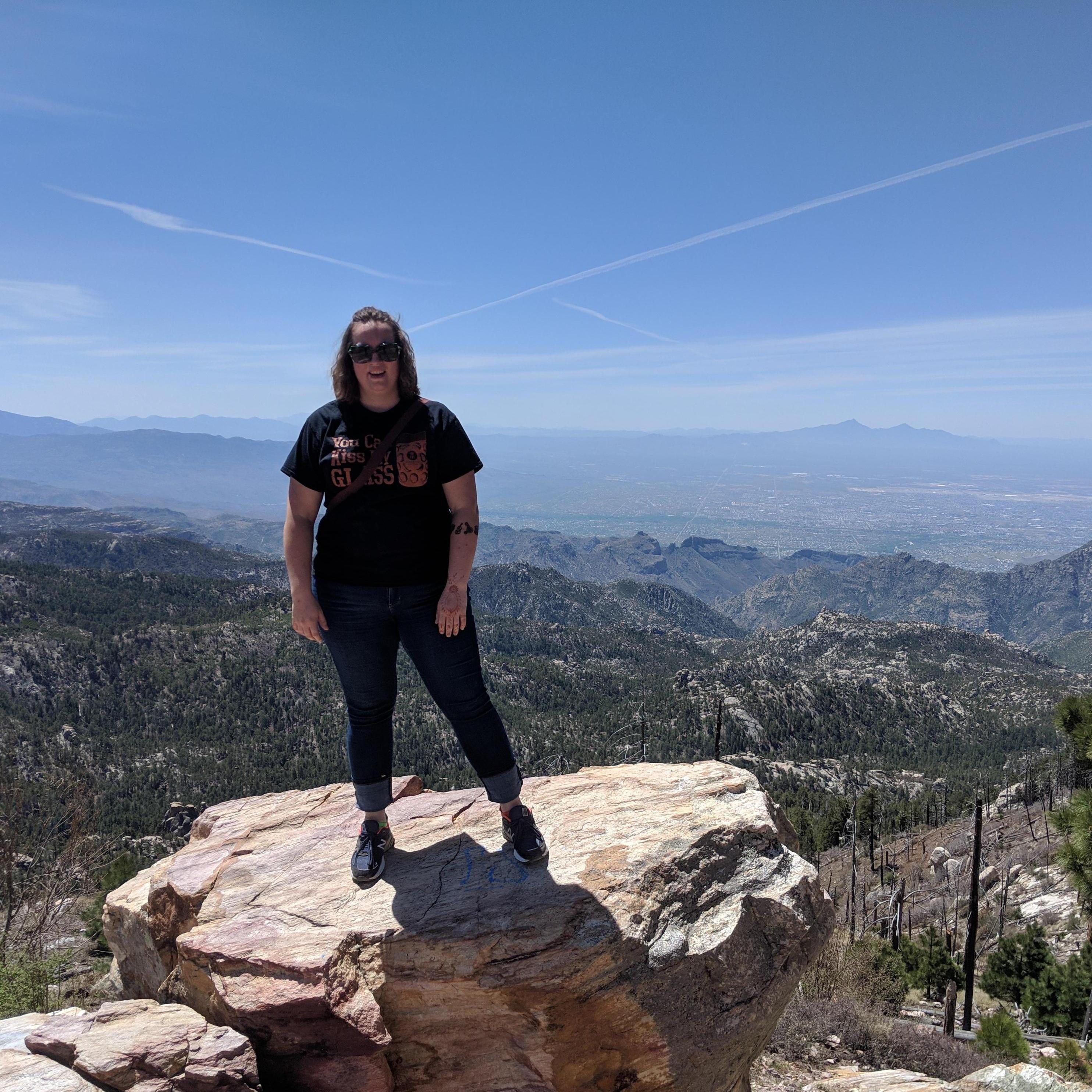 Sariah up on Mount Lemon