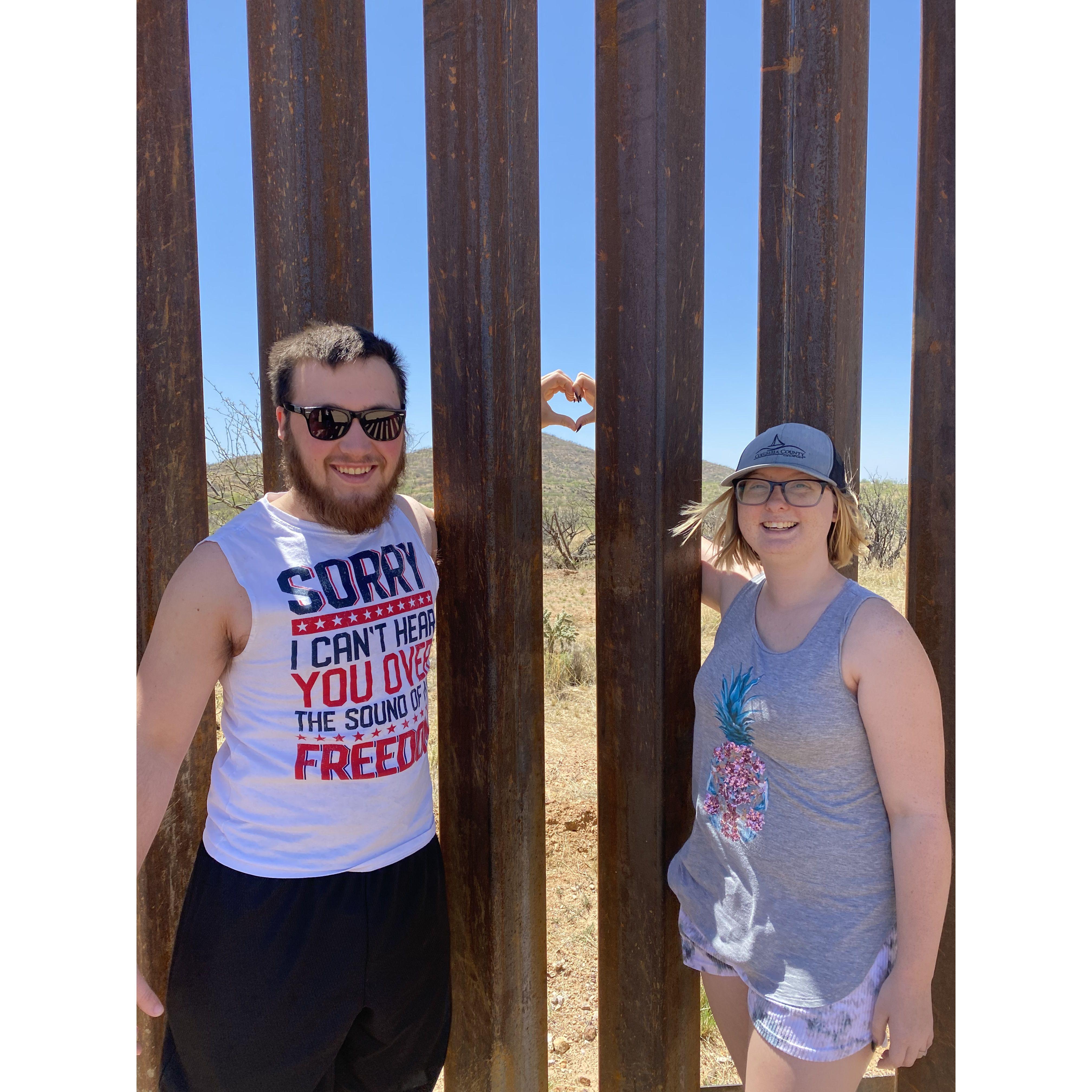 Our heart hands through the wall!