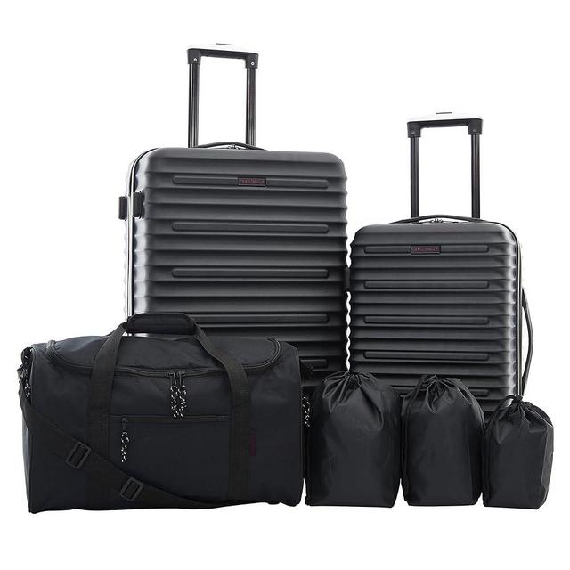 Travelers Club Orion Luggage and Travel Accessories, Black, 6-Piece Set